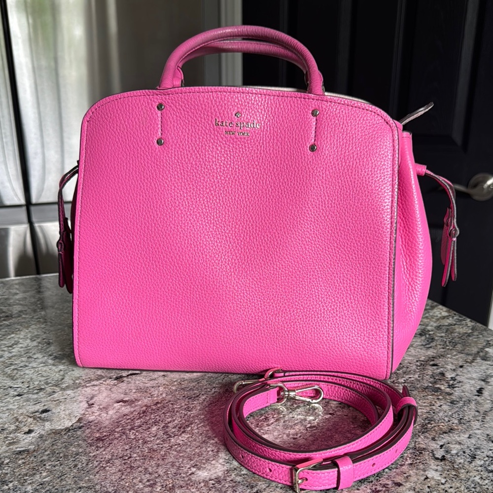 Kate Spade Pink Leather Handbag crossbody strap